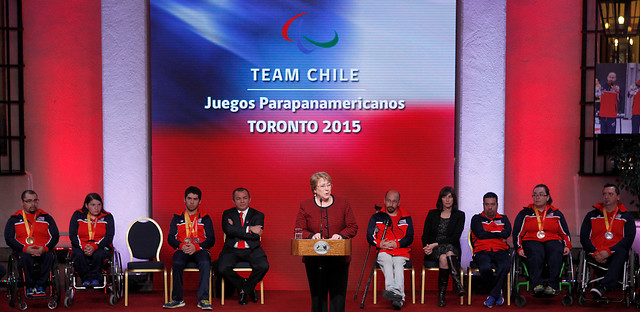 Presidenta Bachelet homenajeó a atletas paralímpicos en La Moneda