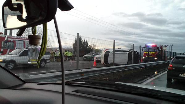 Accidente múltiple en Ruta 5 Sur dejó lesionados y generó congestión vehicular