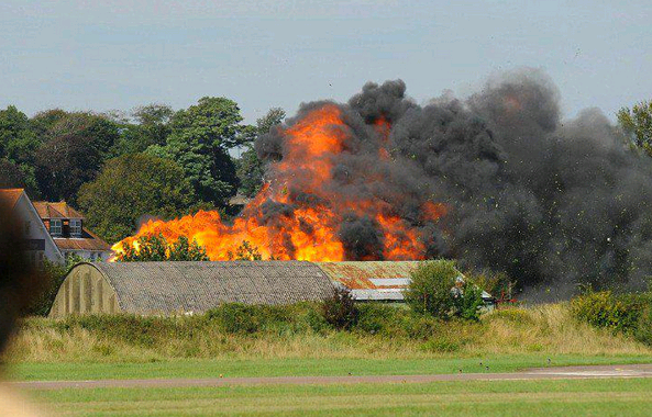 Siete muertos en accidente durante una exhibición aérea en Inglaterra