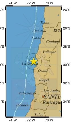 Fuerte sismo se registró en la cuarta región