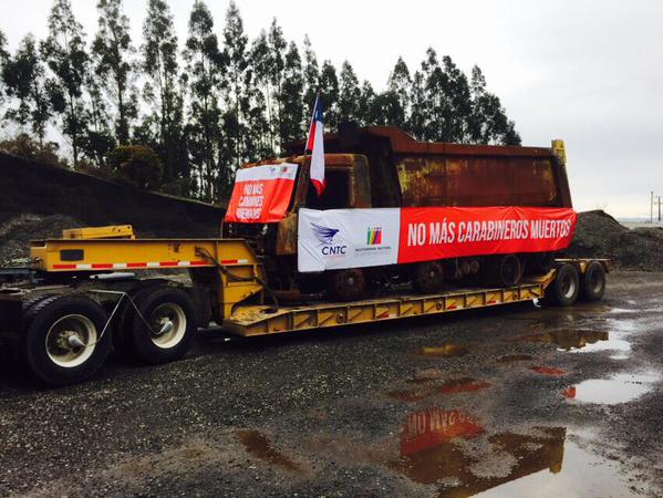 Camioneros de La Araucanía se dirigen a Santiago para manifestarse frente a La Moneda