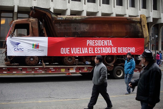 Camioneros se encuentran detenidos en Chillán a la espera de permiso para marchar