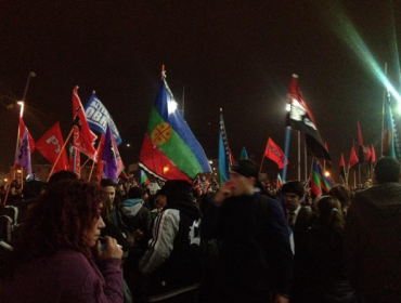 Banderazo mapuche termina con incidentes