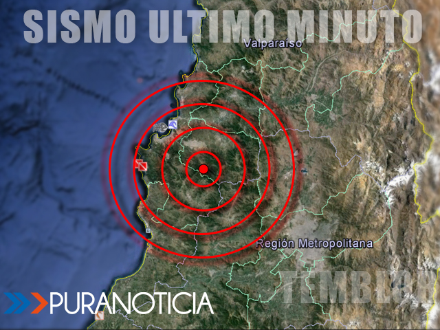 Sismo de mediana intensidad se percibe en la región de Valparaíso