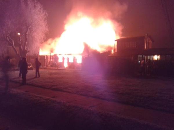 Un hombre murió en incendio de vivienda en la comuna de San Pedro de la Paz