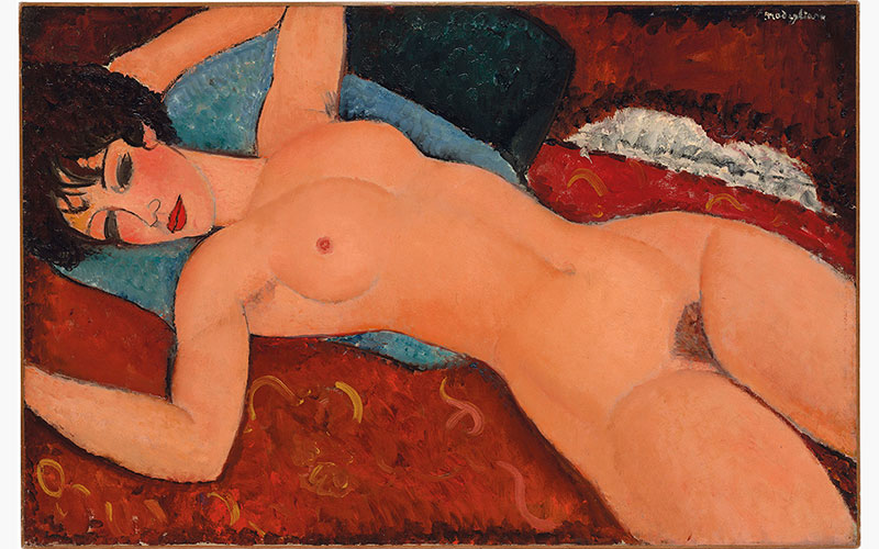 Subastan un desnudo censurado de Modigliani en 100 millones de dólares