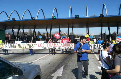 Cajeros de peaje de Angostura protestaron por falta de seguridad y mejoras salariales