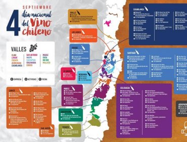 Este 4 de septiembre será declarado como el Día Nacional del Vino en Chile