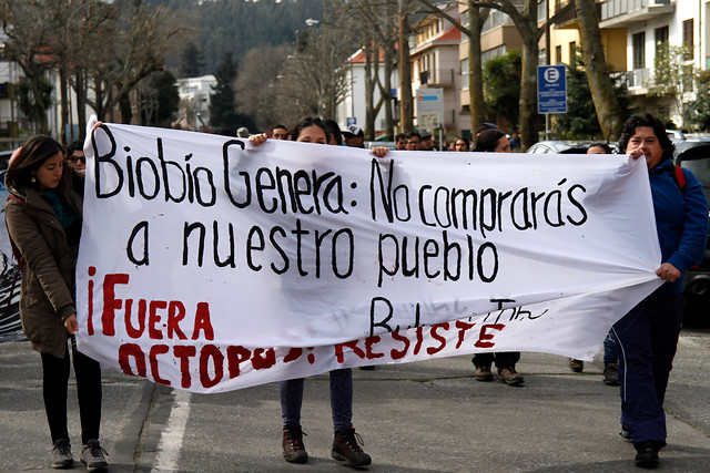 Manifestantes protestaron en Concepción contra megaproyecto de energía
