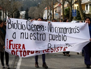 Manifestantes protestaron en Concepción contra megaproyecto de energía