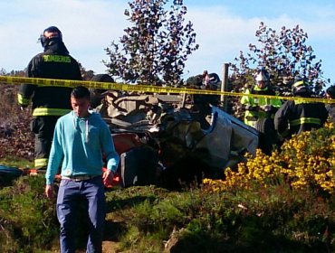 Dos muertos y un herido grave en accidente en la ruta Lebu-Arauco