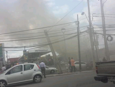 Incendio en servicentro de La Florida moviliza a Bomberos