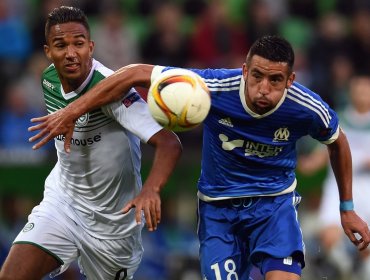 Olympique Marsella con Mauricio Isla rescata agónico 1-1 ante Toulouse