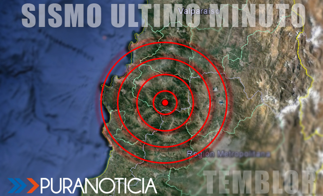 Sismo de 4.4 grados Richter sacude a la región de Valparaíso