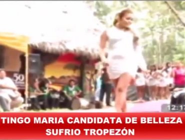 Video: La peligrosa caída de candidata en pleno desfile