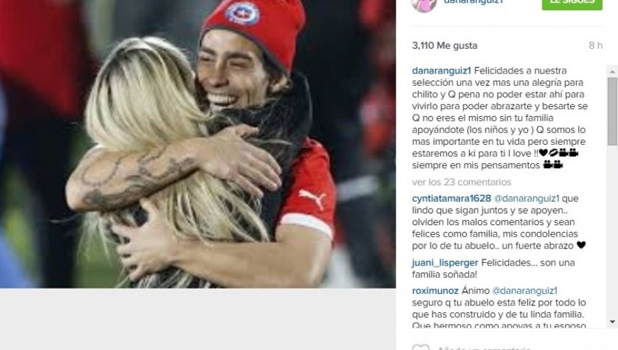El mensaje de Daniela Aránguiz que desmiente quiebre con "El Mago" Valdivia