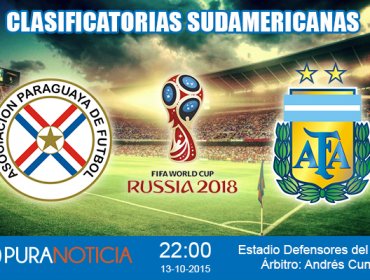 Hora del partido Paraguay vs Argentina