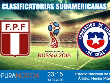 Hora del partido Perú vs Chile