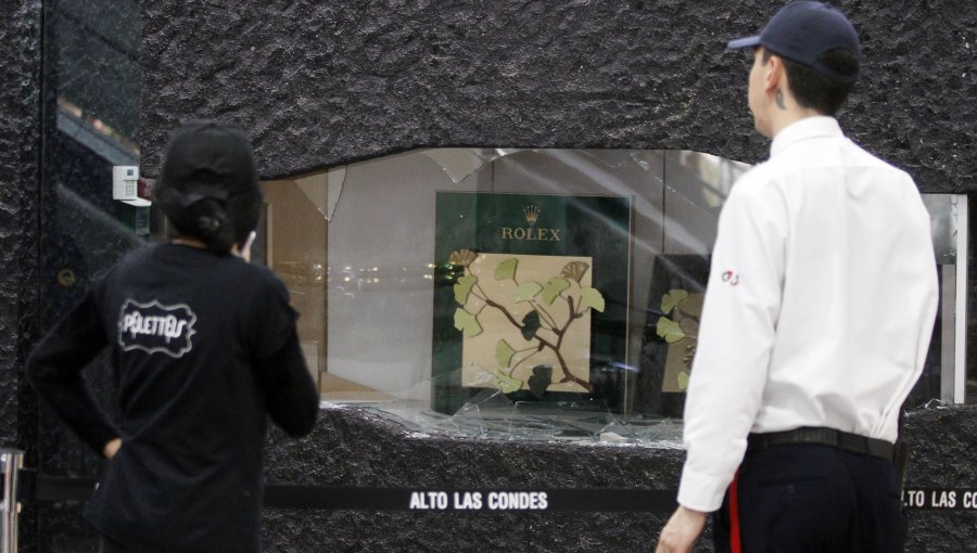 Violento robo se registra en joyería de Las Condes