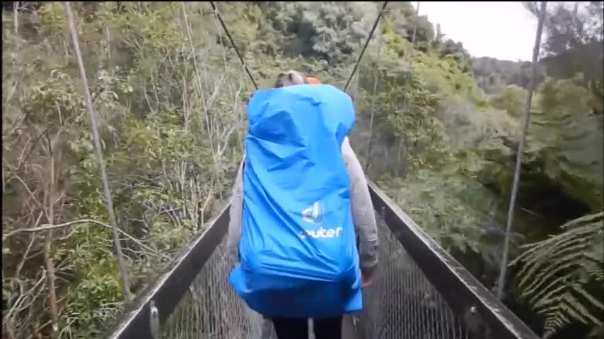 Video: Puente colgante cae cuando turistas lo van cruzando