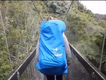 Video: Puente colgante cae cuando turistas lo van cruzando