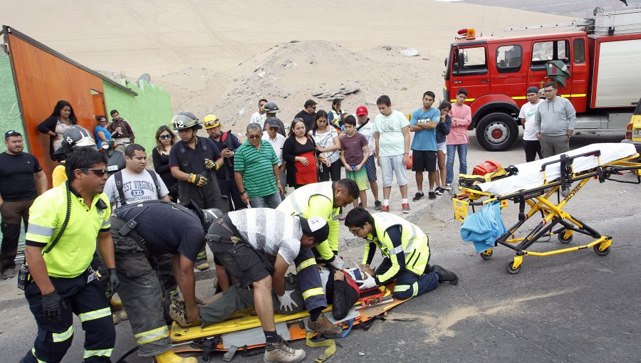 Politraumatizado resultó parapentista en el Cerro Dragón en Iquique