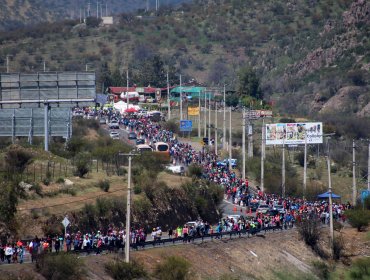 Miles de jóvenes peregrinan al Santuario de Los Andes