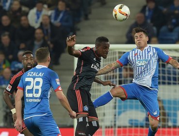 Hamburgo con Marcelo Díaz venció sobre el final a Hoffenheim de Eduardo Vargas