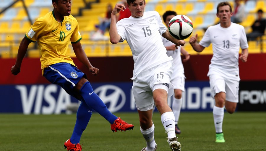 Mundial Sub 17: Brasil clasificó con penal en la agonía ante Nueva Zelanda