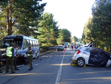 Ruta Cañete Tirúa: Colisión deja dos muertos y un herido grave