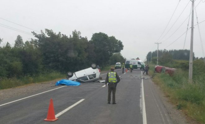 Fatal accidente en Pichilemu: 5 Muertos en choque frontal en Ruta 90