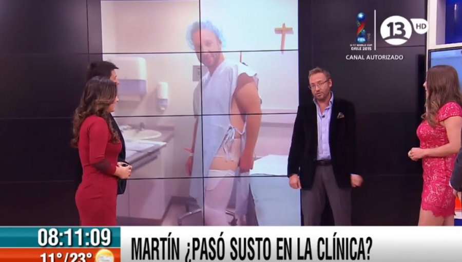 Martín Cárcamo al desnudo: Es captado a lo Pérez-Bannen