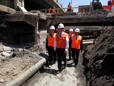 Undurraga inspeccionó avance de colector bajo la avenida Argentina en Valparaíso