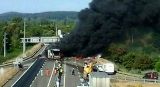 Chocaron dos camiones en la Ruta del Itata: Hay un muerto