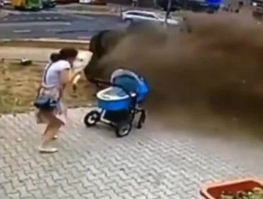 Video impactante: Madre e hijo salvan milagrosamente de choque