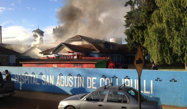 Minsal confirmó que no hubo heridos por incendio en hospital de Collipulli