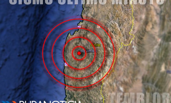 Sismo de 5,6 grados se sintió esta tarde en regiones de Coquimbo y Valparaíso