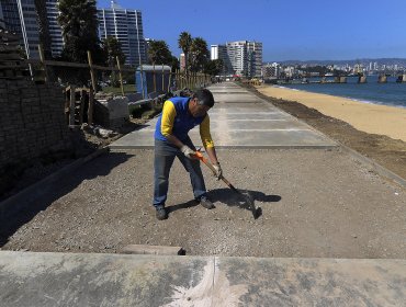 Recuperación de borde costero de Viña del Mar presenta avance cercano al 85%