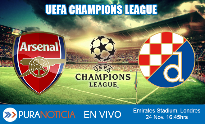 En Vivo Champions League: Arsenal vs Dinamo Zagreb