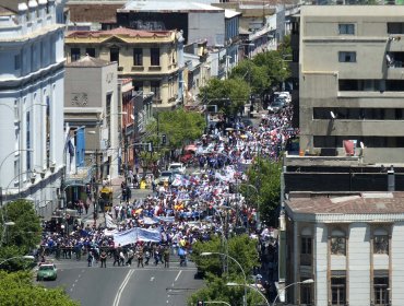 Marcha de la Anef terminó sin incidentes