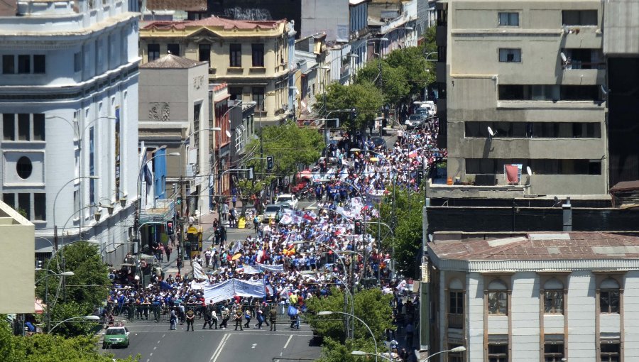 Marcha de la Anef terminó sin incidentes