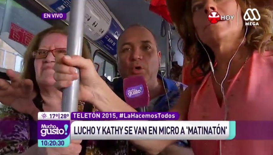 El viaje en Transantiago de Kathy Salosny y Luis Jara