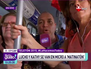 El viaje en Transantiago de Kathy Salosny y Luis Jara