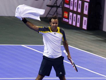 Fernando González cayó en el final del AFAS Tennis Classics