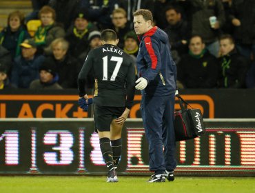 Alexis Sánchez estaría tres semanas alejado de las canchas por lesión