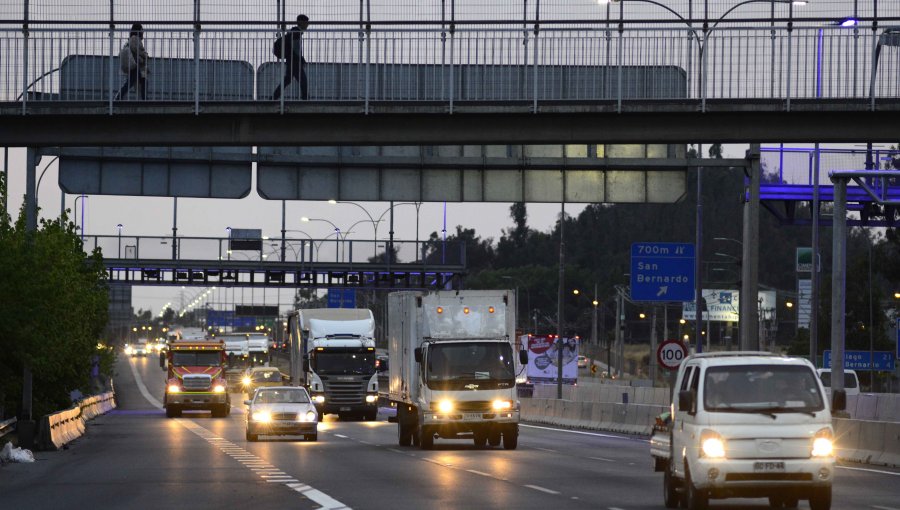 Congestión en Ruta 5 por trabajos en Puente Maipo