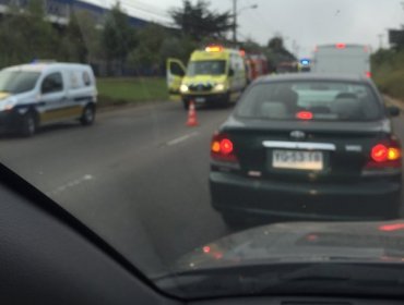 Accidente en viña del mar tiene cortada la subida de Agua Santa