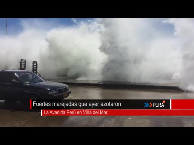 Fuertes marejadas que azotaron el borde costero en Viña del Mar