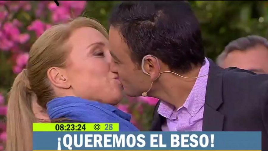 Apasionado beso de Gonzalo Ramírez y Karen Doggenweiler se toma el Buenos Días a Todos