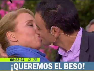 Apasionado beso de Gonzalo Ramírez y Karen Doggenweiler se toma el Buenos Días a Todos